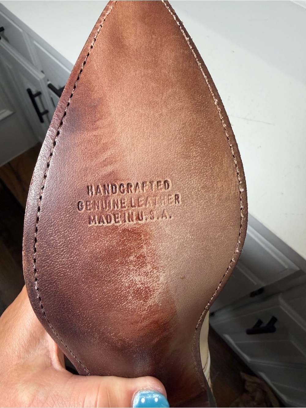 Two-Tone Brown and Cream Women's Western Heeled Boots - Picture 12 of 12